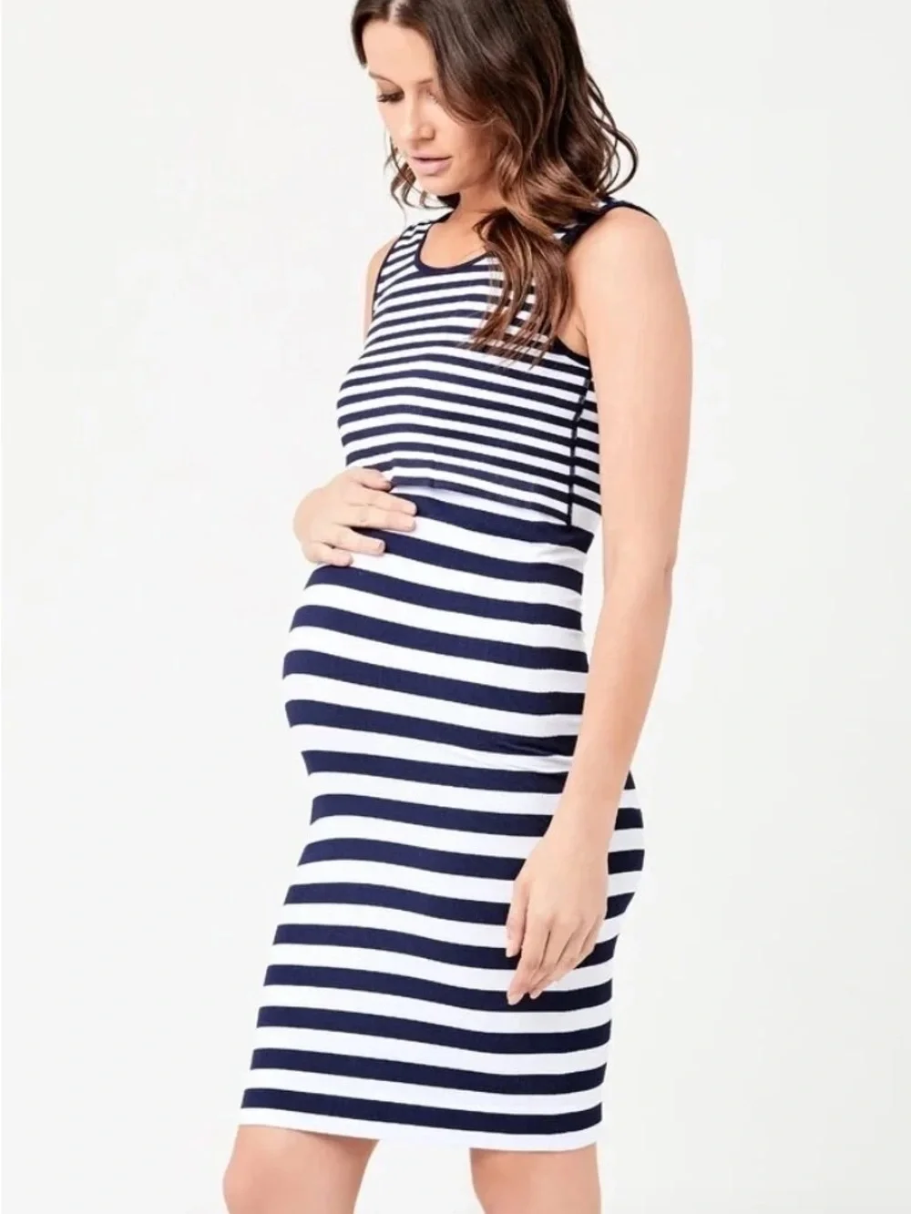 Ripe Maternity Striped Dress • Nursing Friendly